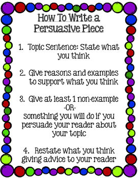 steps to writing a persuasive essay
