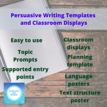 Preview of Persuasive Writing Posters, Prompts, Planning template and more!