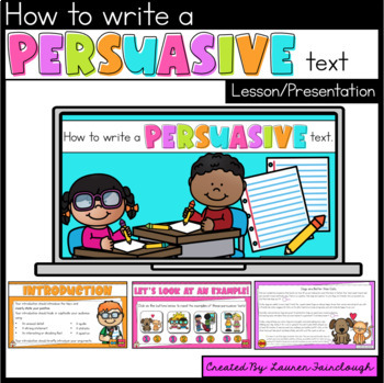 Preview of Persuasive Writing Presentation