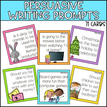 Preview of Persuasive Writing Prompt Cards