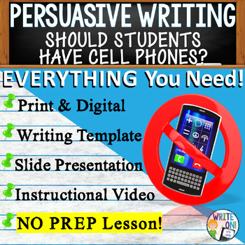 Preview of Persuasive Writing Prompt  Graphic Organizer - Should Students Have Cell Phones?