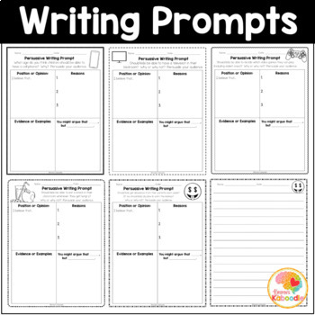 Persuasive Writing Prompts by Kirsten's Kaboodle | TPT