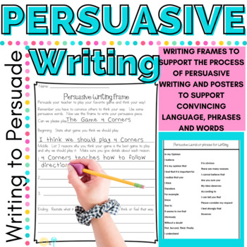 Preview of Persuasive Writing Prompts & Text Graphic Organizers  1st, 2nd, & 3rd Grades