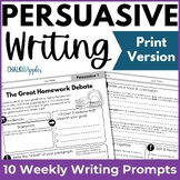 Persuasive Writing Rubric, Prompts & Graphic Organizers We