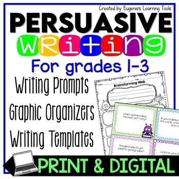 Preview of Persuasive Writing Prompts | Opinion Writing Prompts Graphic Organizers