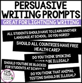 Persuasive Writing Prompts - Lightning Writing
