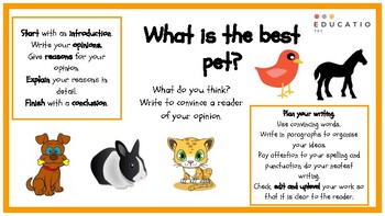Persuasive Writing Stimulus (What is the best pet?) by Educatio | TPT