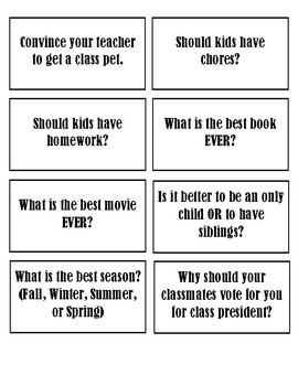Persuasive Writing Task Cards by Trinity Brown | TpT