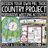 Persuasive Writing Task Design Create a Country Project Ba