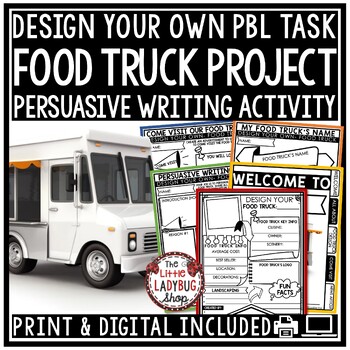 Preview of Persuasive Writing Task Design Create a Food Truck Project Based Learning PBL