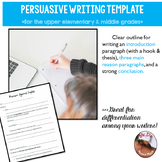 Persuasive Writing Template for Students