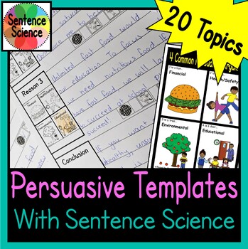 Preview of Persuasive Writing Templates with Sentence Science