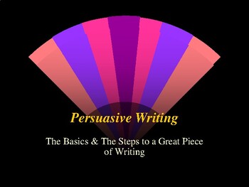 Preview of Persuasive Writing / The Basics and The Steps to A Great Piece of Writing