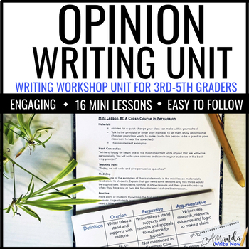 Preview of Opinion Writing Unit, Persuasive Writing Unit, Persuasive Writing Mini Lessons