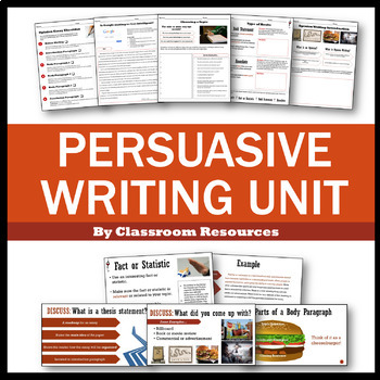 Preview of Persuasive Writing Unit (Opinion Writing)
