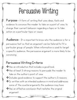 Persuasive Writing Unit | World's Greatest Invention | Distance Learning