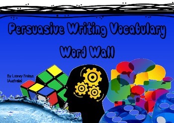 Preview of Persuasive Writing Vocabulary Word Wall