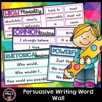 Preview of Persuasive Writing Word Wall