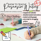 Persuasive Writing for middle school and high school begin