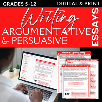Preview of Persuasive and Argumentative Essay Unit - Lessons, Handouts, Sample Essays