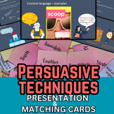 Persuasive techniques presentation + matching cards