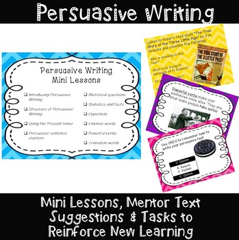 Preview of Persuasive Writing Unit-10 Mini Lessons