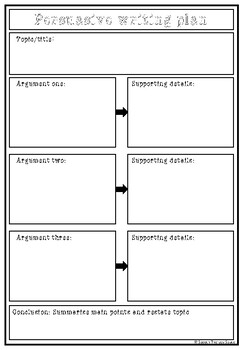 Preview of Persuasive writing templates and worksheets