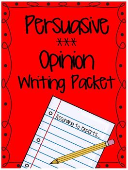Preview of Persuasive/Opinion Paragraph Packet