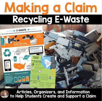 Preview of Recycling E-Waste Opinion Writing Project | Earth Day Persuasive Writing