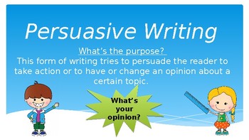 persuasive writing powerpoint middle school