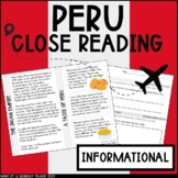 Peru Cause and Effect Nonfiction Passage with Text Feature