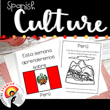 Preview of Peru Easy Spanish Worksheets Pack