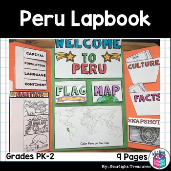 Preview of Peru Lapbook for Early Learners - A Country Study
