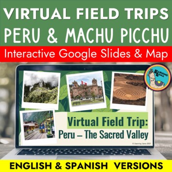 Preview of Peru & Machu Picchu Virtual Field Trip BUNDLE (English and Spanish)