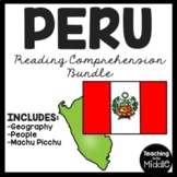 Peru Reading Comprehension Worksheet Bundle Country Studie