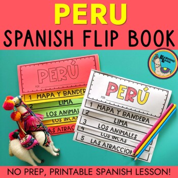 Preview of Peru Spanish Class Flip Book