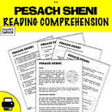 Pesach Sheni Reading Comprehension Sheets