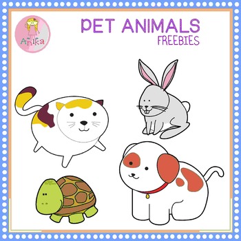 Pet Animals Clip Art Freebies by Anika | TPT