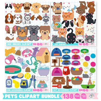 Preview of Pet Animals Clipart Bundle