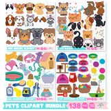 Pet Animals Clipart Bundle