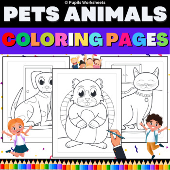 Pets Animals Coloring Pages I Coloring Pages for Kids | Pets Coloring ...