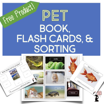 Preview of Free Pets Printable | Pets Book Flash Cards & Sorting