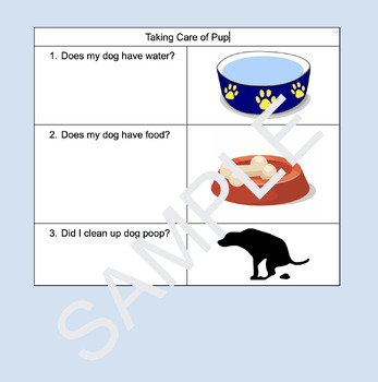 Preview of Pet Care Visual Schedule