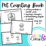 Pet Counting Book: differentiates singular vs. plural, usi
