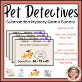 Pet Detectives Subtract in 20 100 Equal Sign Regrouping Ma