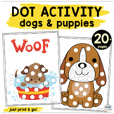 Pet Dog Dot Marker Printable for Toddler and Preschool
