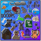 Pet Doodles (BW and full color PNG images)
