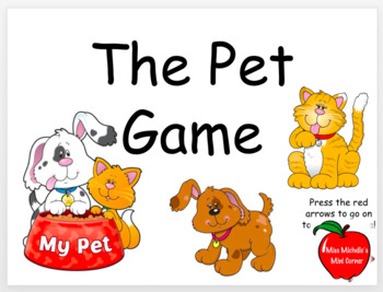 Preview of Pet Game - PreK Skills