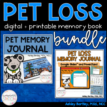 Preview of Pet Loss Memory Book Printable and Digital Bundle