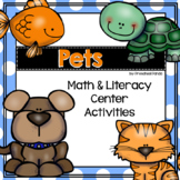 Pet Math & Literacy Centers for Preschool Pre-K Kinder Homeschool